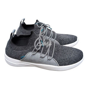 Vessi Cityscape Womens 7 Waterproof Charcoal Grey White Knit DymaTex Sneaker